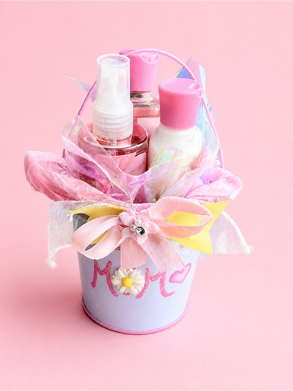 Pink Mini Spa Gift Set with Floral Bow